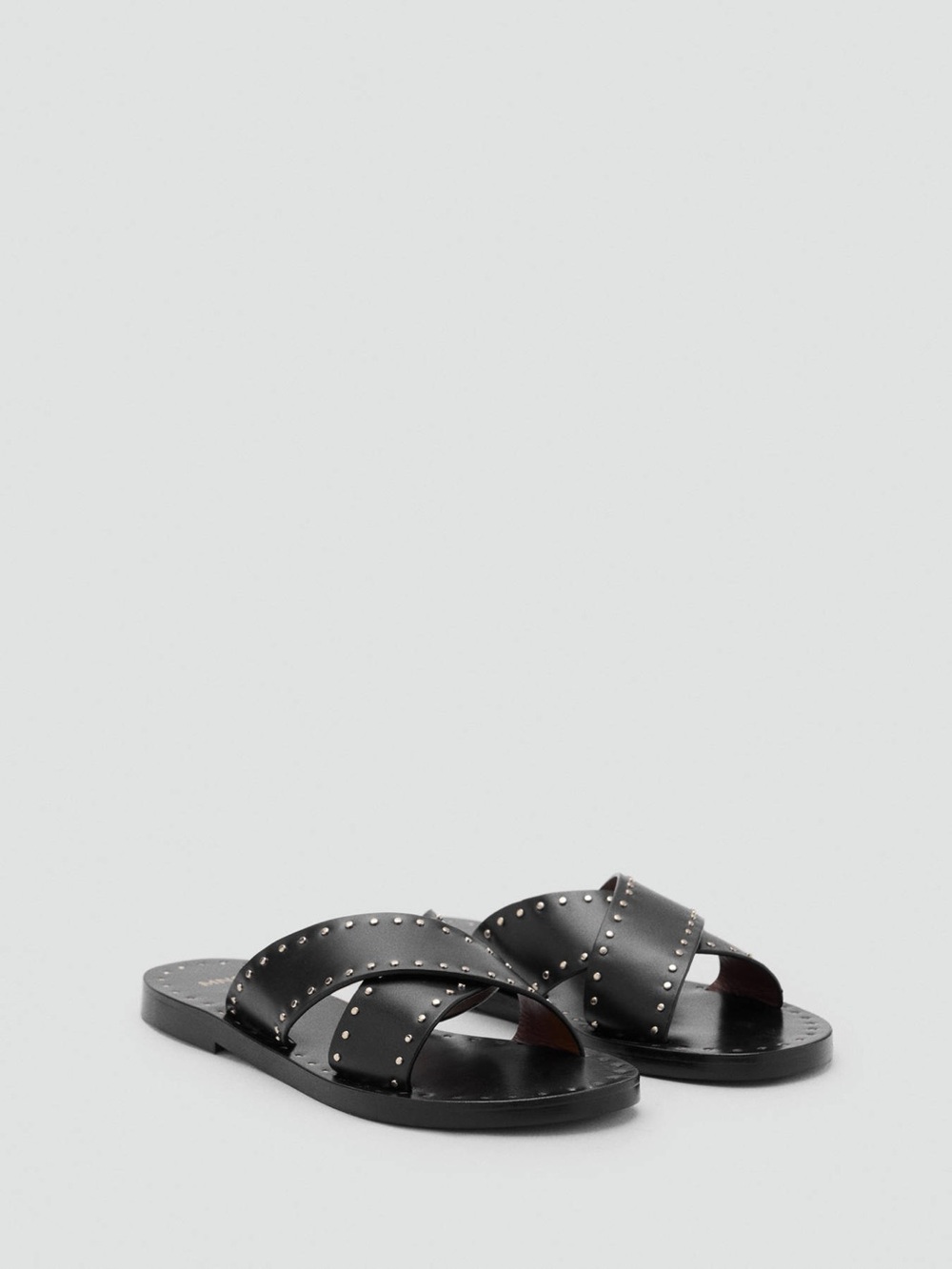 Mango studded leather sandals